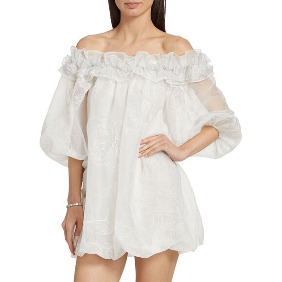 Cinq a Sept Womens Nava Embroidered Off-The-Shoulder Mini Dress 0 White NWT $495,All Products : American Fashion Style Bags On Sale